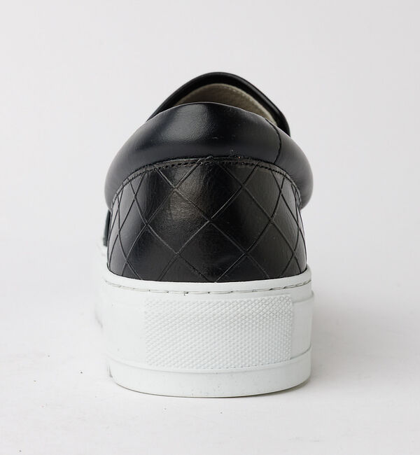 alfredoBANNISTER「【Margom社】厚底シャークソール 格子 レザー スリッポン スニーカー【予約」|スニーカー|