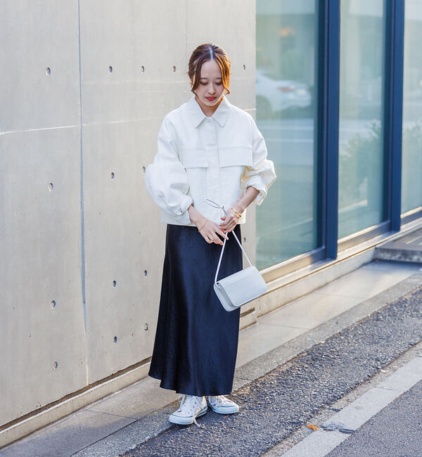 Rouge vif「ショート丈ビッグフラップコクーンブルゾン」|ブルゾン・スタジャン|