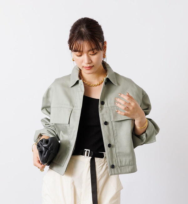 Rouge vif「ショート丈ビッグフラップコクーンブルゾン」|ブルゾン・スタジャン|