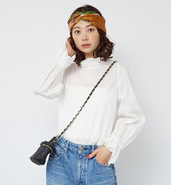 Rouge vif「レースハイネックブラウス」|シャツ・ブラウス|