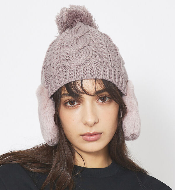 Rouge vif「【RUBEN / ルーベン】イヤーマフ付き裏ボアニットキャップ / RUS-80」|その他|ラベンダー