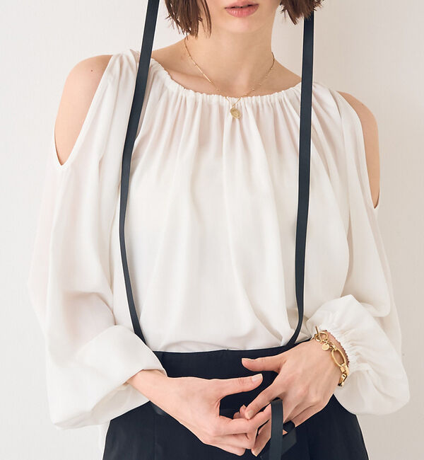 Rouge vif「【一部店舗限定】オープンショルダーブラウス」|シャツ・ブラウス|アイボリー