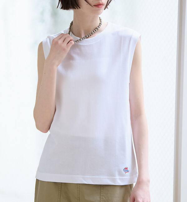 Rouge vif「【JEMORGAN/ジェーイーモーガン】カノコノースリーブカットソー/TCカノコ」|Tシャツ・カットソー|ホワイト