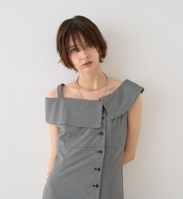 Rouge vif「【一部店舗限定】アシメショルダーワンピース」|ワンピース|