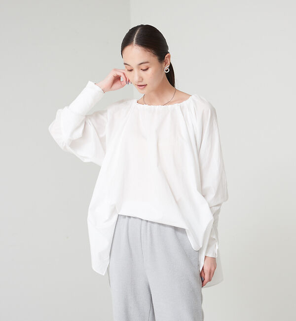 qualite「マルチネックギャザーブラウス」|シャツ・ブラウス|