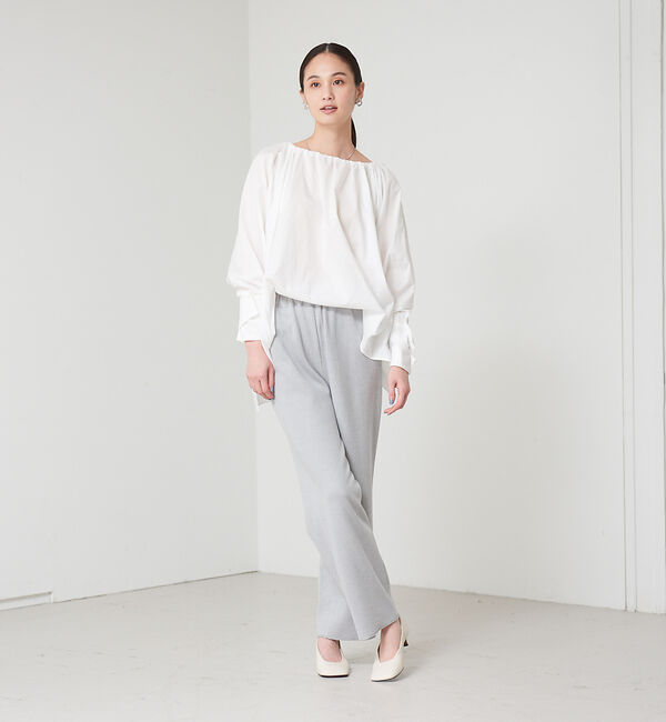 qualite「マルチネックギャザーブラウス」|シャツ・ブラウス|