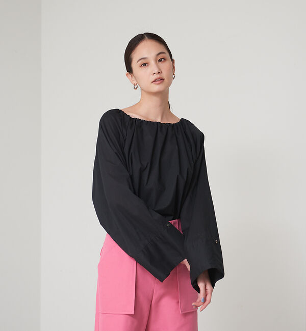 qualite「マルチネックギャザーブラウス」|シャツ・ブラウス|