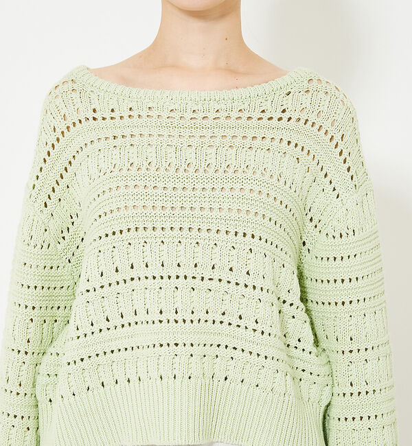 qualite「リンクスアイレットニット」|ニット・セーター|