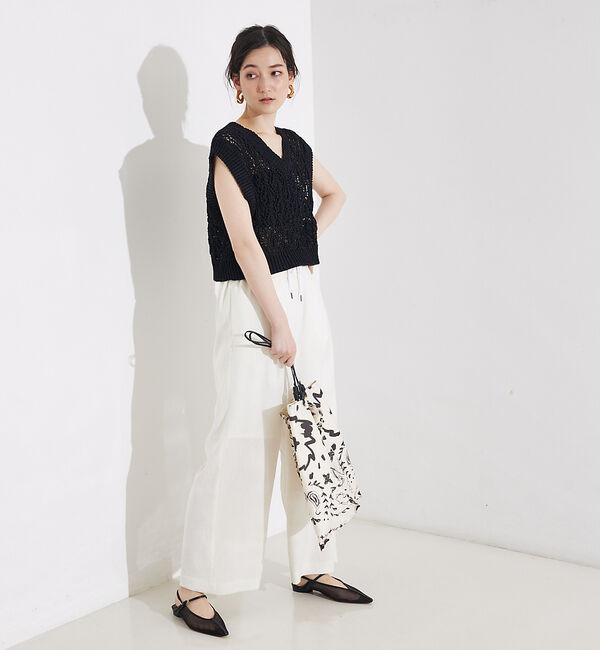 qualite「【セットアップ対応】リネンライクワイドイージーパンツ」|その他|