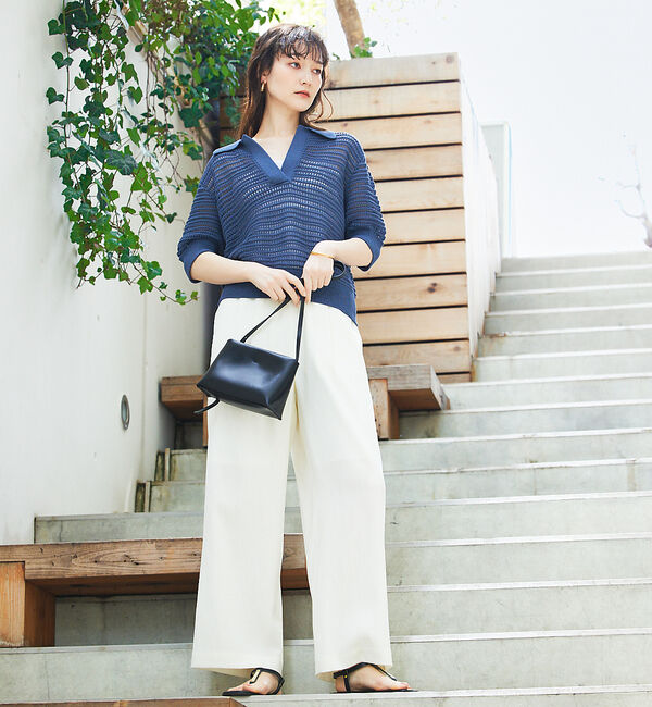 qualite「【セットアップ対応】リネンライクワイドイージーパンツ」|その他|