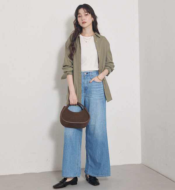 qualite「【HealthyDENIM】WildGingerEasy ワイドデニム」|デニム|
