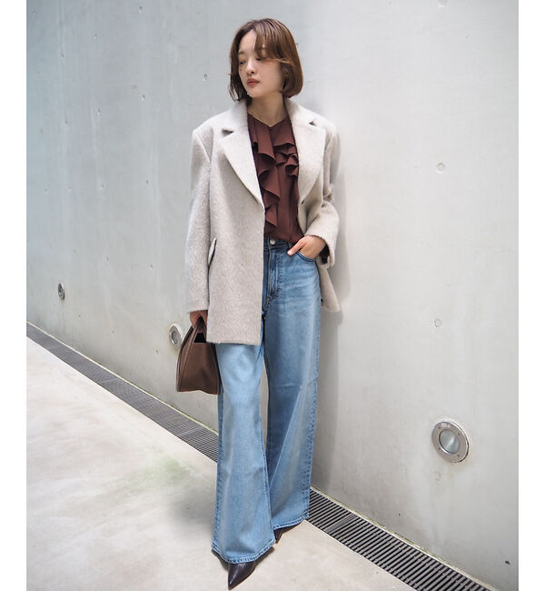 qualite「ラッフルショールブラウス」|シャツ・ブラウス|