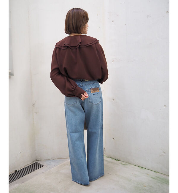 qualite「ラッフルショールブラウス」|シャツ・ブラウス|