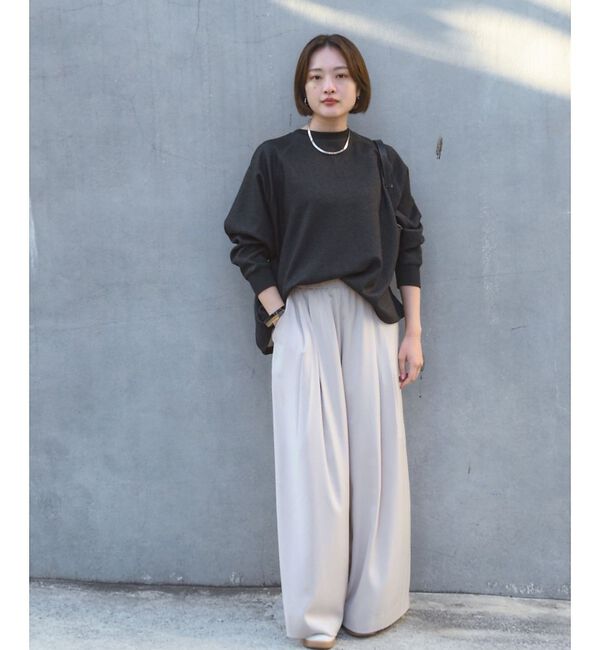 qualite「【ラフすぎない大人のスウェット】ラメスウェットプルオーバー」|スウェット・ジャージ|