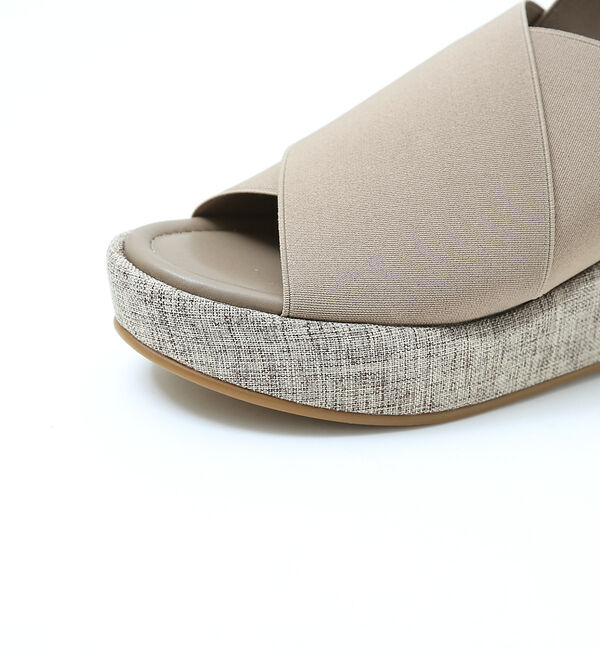 AU BANNISTER「【軽量】エラスティックベルトウェッジソールサンダル」|サンダル|