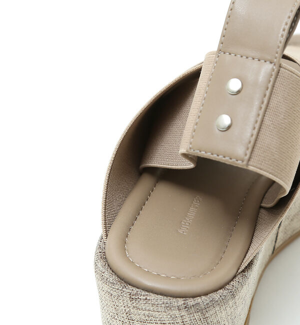 AU BANNISTER「【軽量】エラスティックベルトウェッジソールサンダル」|サンダル|