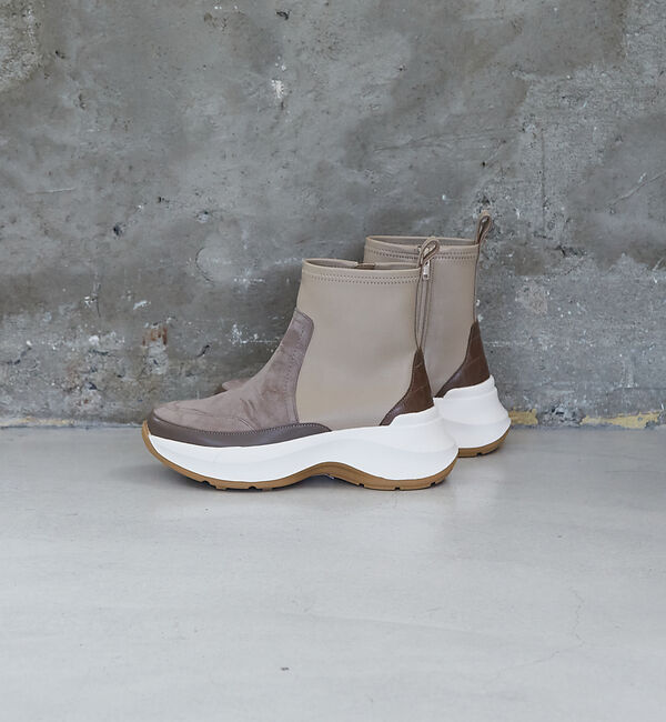 AU BANNISTER「【軽量】ストレッチブーツスニーカー」|スニーカー|グレージュ