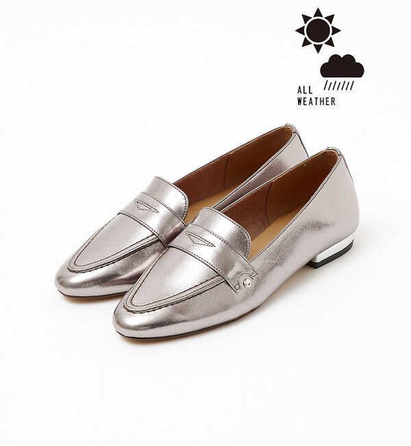 AU BANNISTER「【晴雨兼用】生活防水ローファー」|レインシューズ|ブロンズ