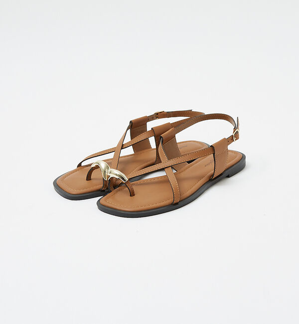 AU BANNISTER「【販売店舗限定】ニュアンスリング ストラップサンダル」|サンダル|ブラウン