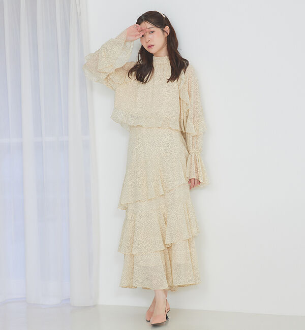 SELFIST「フリルスリーブハイネックブラウス」|シャツ・ブラウス|