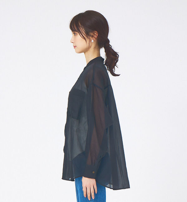 abahouse mavie「シアーオーバーシャツ」|シャツ・ブラウス|