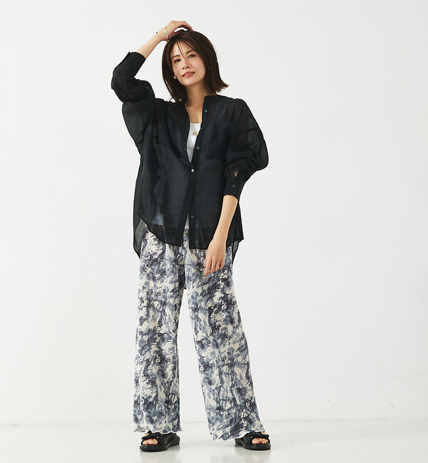 abahouse mavie「シアーオーバーシャツ」|シャツ・ブラウス|