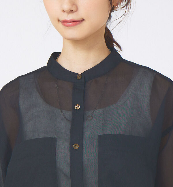 abahouse mavie「シアーオーバーシャツ」|シャツ・ブラウス|