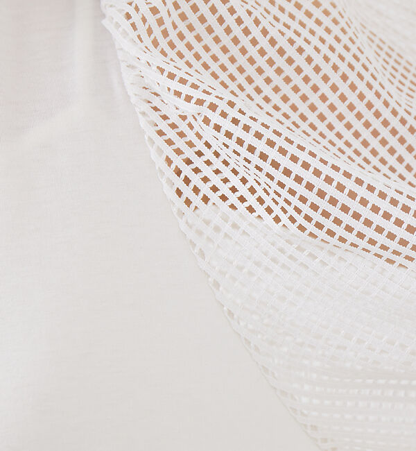 abahouse mavie「メッシュボリューム5分袖コンビプルオーバー」|Tシャツ・カットソー|