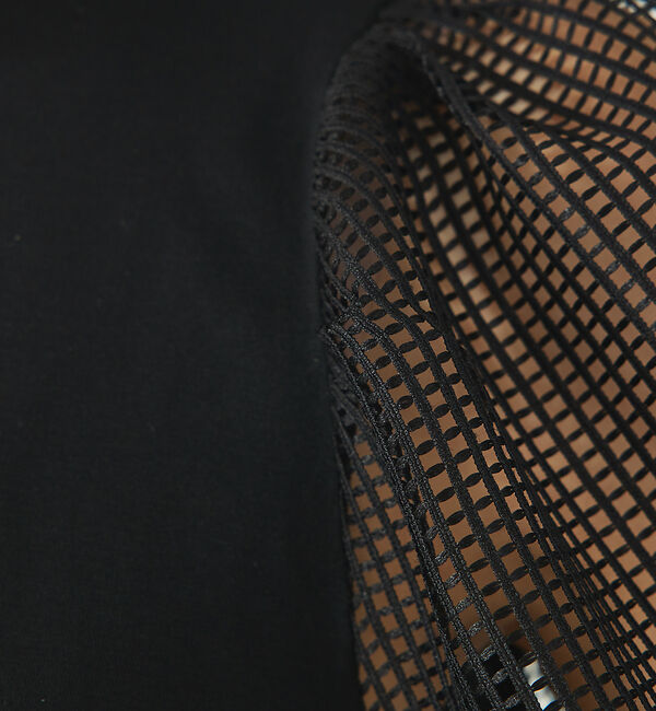 abahouse mavie「メッシュボリューム5分袖コンビプルオーバー」|Tシャツ・カットソー|