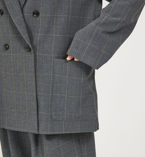 abahouse mavie「【セットアップ対応】グレンチェック＆ネイビー無地ジャケット」|テーラードジャケット|