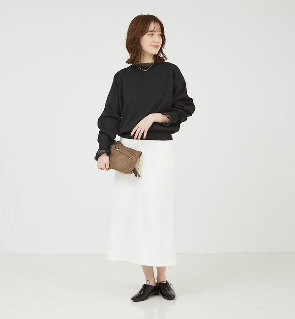 abahouse mavie「シアーフリルコンビニット」|ニット・セーター|