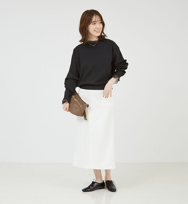 abahouse mavie「シアーフリルコンビニット」|ニット・セーター|