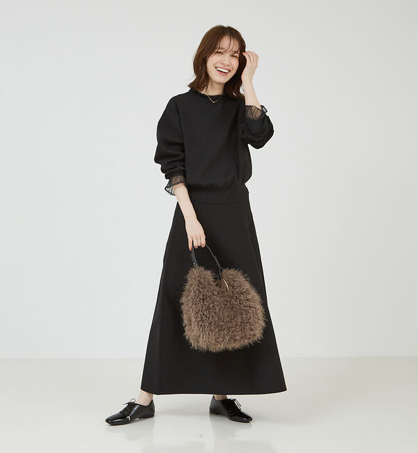 abahouse mavie「シアーフリルコンビニット」|ニット・セーター|