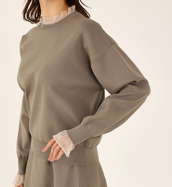 abahouse mavie「シアーフリルコンビニット」|ニット・セーター|