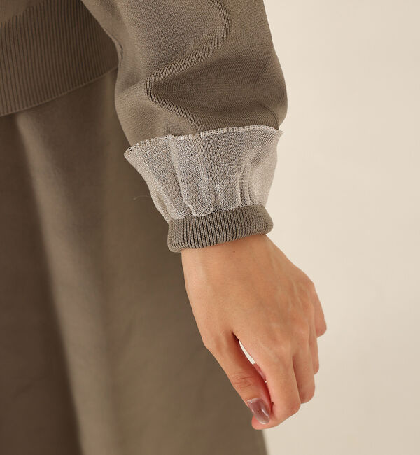 abahouse mavie「シアーフリルコンビニット」|ニット・セーター|