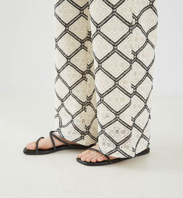 abahouse mavie「レースイージーストレートパンツ」|その他|