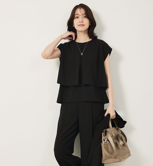 abahouse mavie「【２点セットアップ/エニデイカセット・サマー】ジョーゼット ブラウス＆パンツセッ」|シャツ・ブラウス|