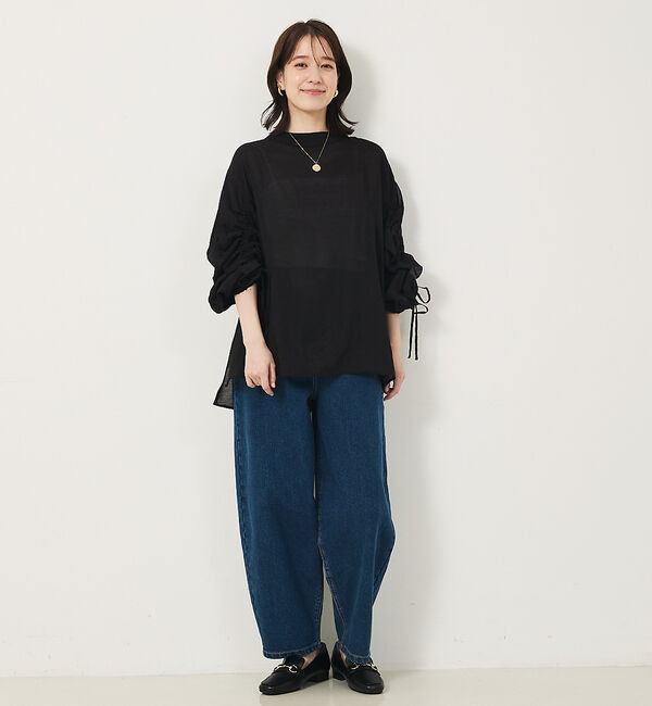 abahouse mavie「フリルギャザーシアーブラウス」|シャツ・ブラウス|