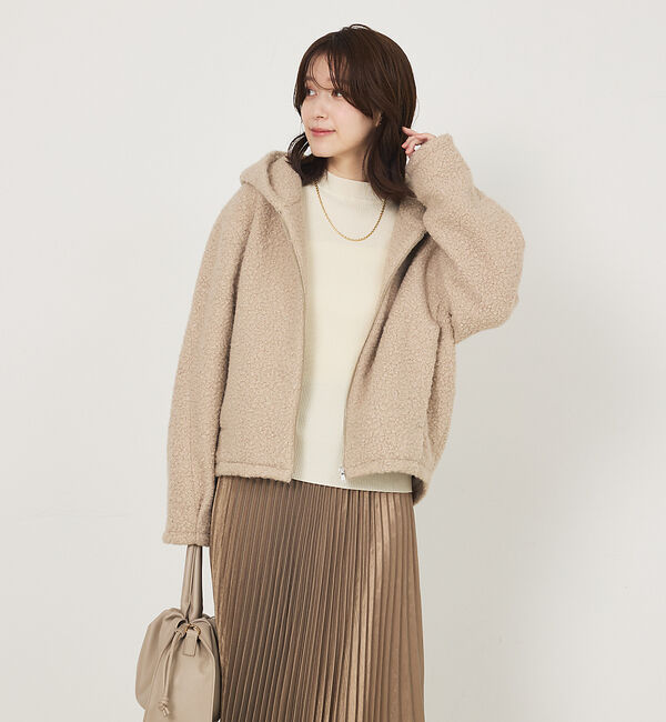 abahouse mavie「ブークレーフーディージャケット」|ブルゾン・スタジャン|