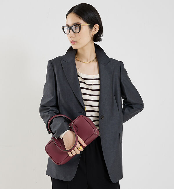 The Store by C' 「【COCUCA】ピークドマスキュリンジャケット」|テーラードジャケット|ライトグレー