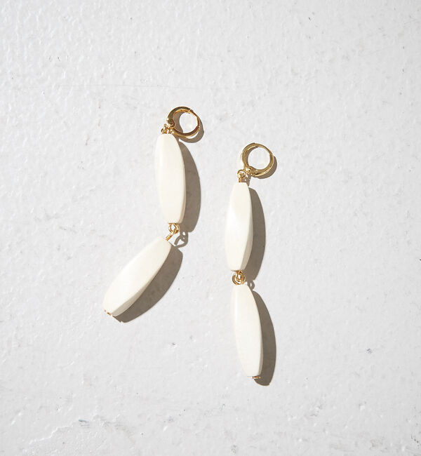 NOMINE「N　ウッドレーンピアス」|ピアス|アイボリー