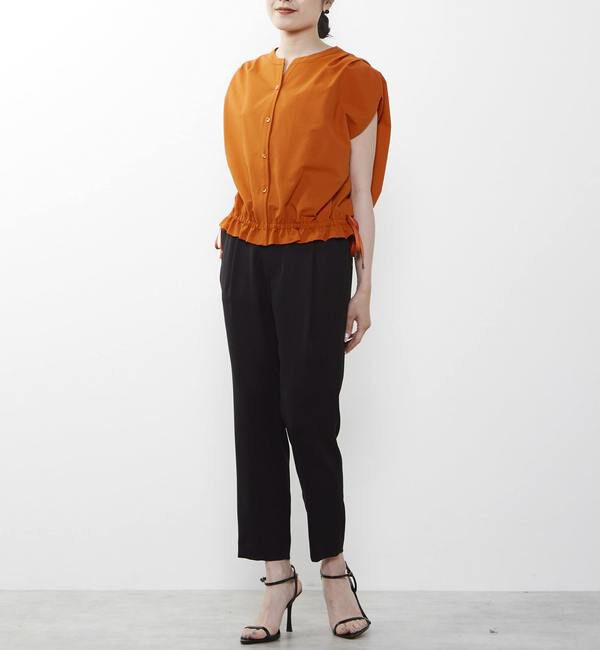 TIARA「ハイウエストテーパードパンツ」|スラックス|