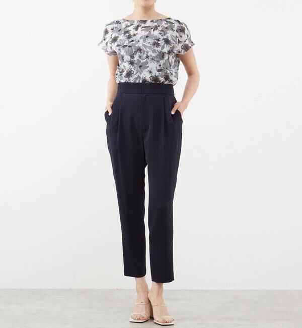 TIARA「ハイウエストテーパードパンツ」|スラックス|