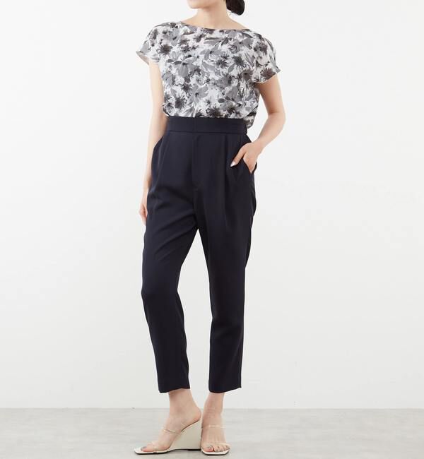 TIARA「ハイウエストテーパードパンツ」|スラックス|