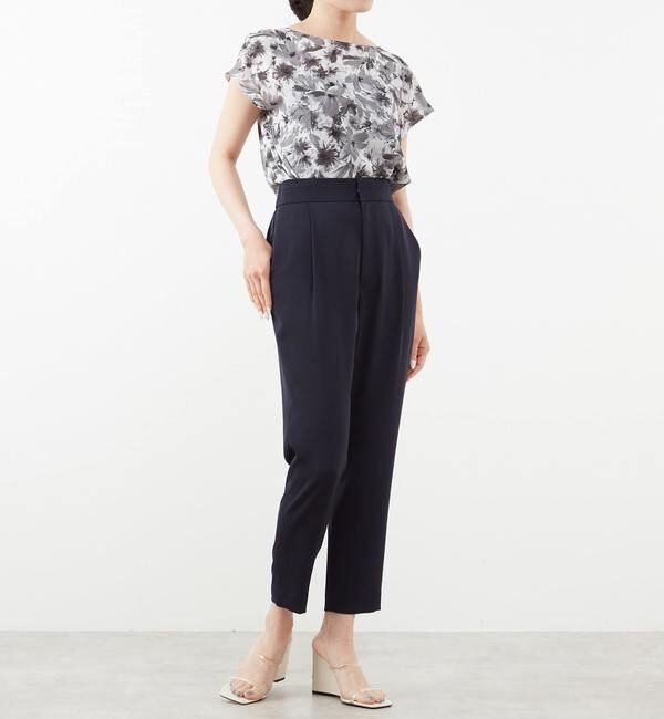 TIARA「ハイウエストテーパードパンツ」|スラックス|