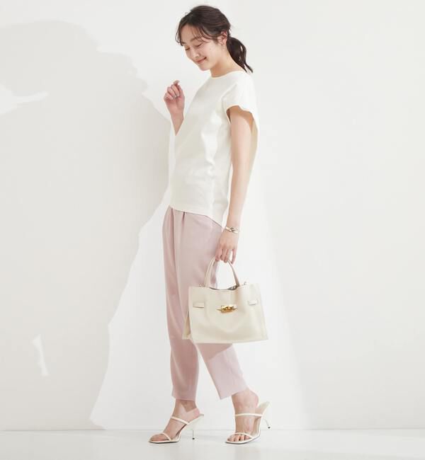 TIARA「ハイウエストテーパードパンツ」|スラックス|