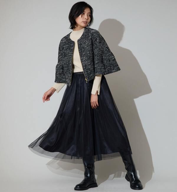 TIARA「ベルスリーブジャガードジャケット」|テーラードジャケット|