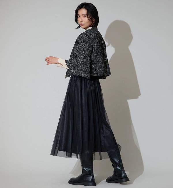 TIARA「ベルスリーブジャガードジャケット」|テーラードジャケット|