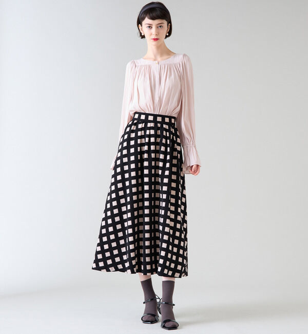 TIARA「ブロックチェックプリントスカート」|スカート|