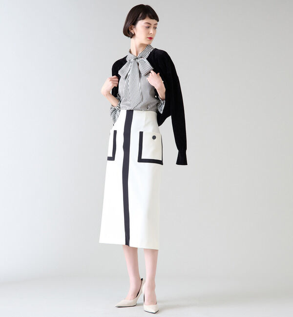 TIARA「バイカラータイトスカート」|スカート|